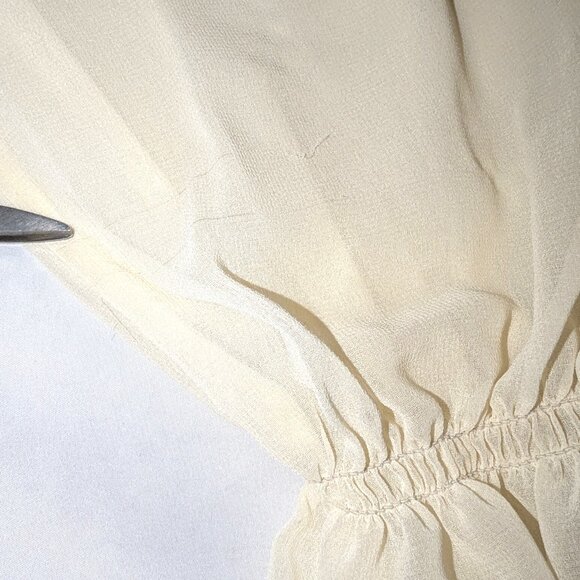 NWT Reformation | Ivory "Wyn Top" Sheer Blouse | Size 4 - Picture 14 of 14